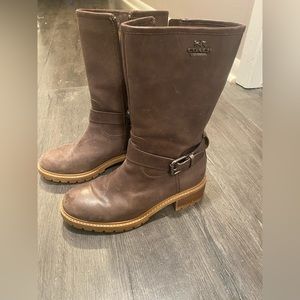 Coach brown mid calf boot 5